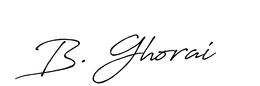 Design your own signature with our free online signature maker. With this signature software, you can create a handwritten (Antro_Vectra_Bolder) signature for name B. Ghorai. B. Ghorai signature style 7 images and pictures png