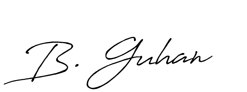 Create a beautiful signature design for name B. Guhan. With this signature (Antro_Vectra_Bolder) fonts, you can make a handwritten signature for free. B. Guhan signature style 7 images and pictures png