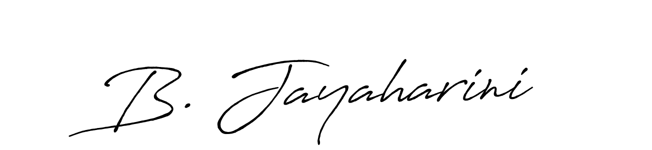 How to make B. Jayaharini name signature. Use Antro_Vectra_Bolder style for creating short signs online. This is the latest handwritten sign. B. Jayaharini signature style 7 images and pictures png