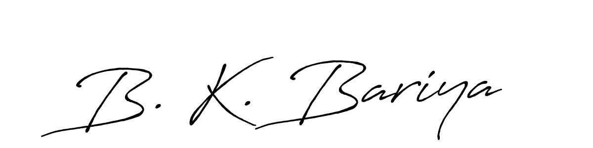 Make a beautiful signature design for name B. K. Bariya. Use this online signature maker to create a handwritten signature for free. B. K. Bariya signature style 7 images and pictures png