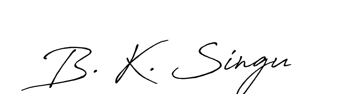 You can use this online signature creator to create a handwritten signature for the name B. K. Singu. This is the best online autograph maker. B. K. Singu signature style 7 images and pictures png