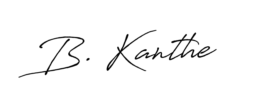 Use a signature maker to create a handwritten signature online. With this signature software, you can design (Antro_Vectra_Bolder) your own signature for name B. Kanthe. B. Kanthe signature style 7 images and pictures png