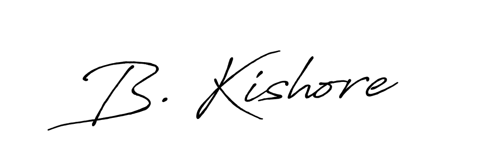 How to make B. Kishore name signature. Use Antro_Vectra_Bolder style for creating short signs online. This is the latest handwritten sign. B. Kishore signature style 7 images and pictures png