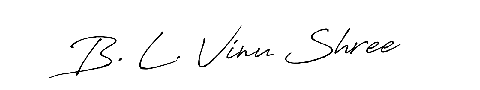 Antro_Vectra_Bolder is a professional signature style that is perfect for those who want to add a touch of class to their signature. It is also a great choice for those who want to make their signature more unique. Get B. L. Vinu Shree name to fancy signature for free. B. L. Vinu Shree signature style 7 images and pictures png