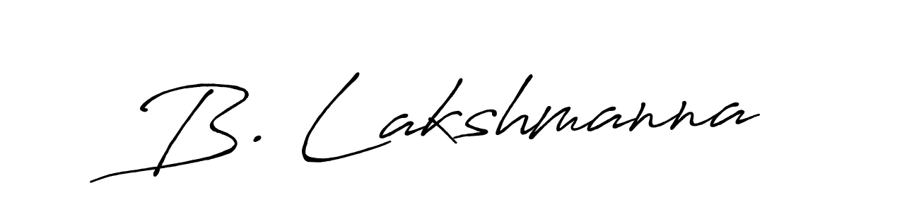 Also we have B. Lakshmanna name is the best signature style. Create professional handwritten signature collection using Antro_Vectra_Bolder autograph style. B. Lakshmanna signature style 7 images and pictures png