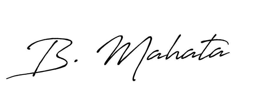 if you are searching for the best signature style for your name B. Mahata. so please give up your signature search. here we have designed multiple signature styles  using Antro_Vectra_Bolder. B. Mahata signature style 7 images and pictures png