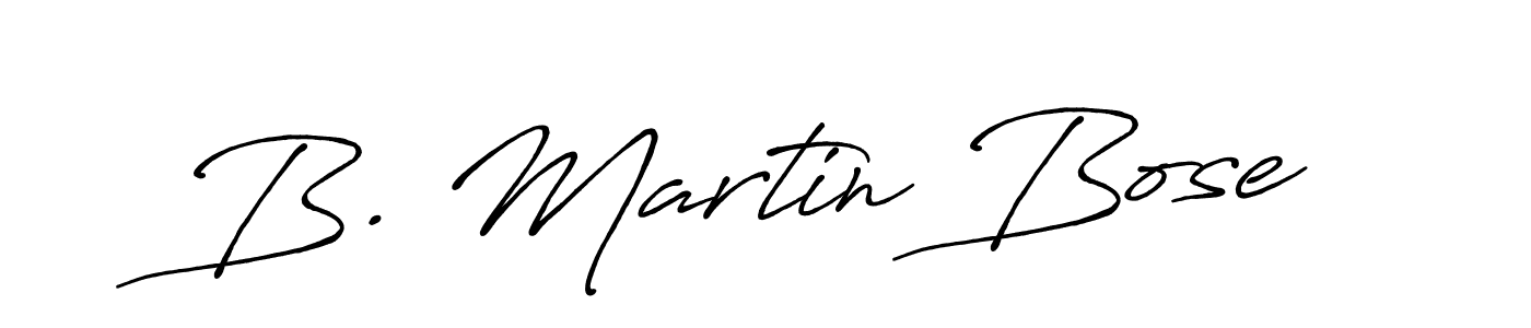 Use a signature maker to create a handwritten signature online. With this signature software, you can design (Antro_Vectra_Bolder) your own signature for name B. Martin Bose. B. Martin Bose signature style 7 images and pictures png