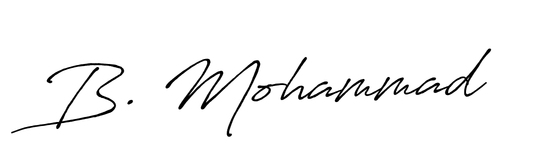 Also You can easily find your signature by using the search form. We will create B. Mohammad name handwritten signature images for you free of cost using Antro_Vectra_Bolder sign style. B. Mohammad signature style 7 images and pictures png