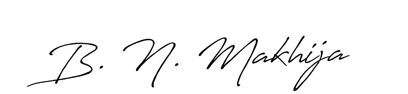 Design your own signature with our free online signature maker. With this signature software, you can create a handwritten (Antro_Vectra_Bolder) signature for name B. N. Makhija. B. N. Makhija signature style 7 images and pictures png