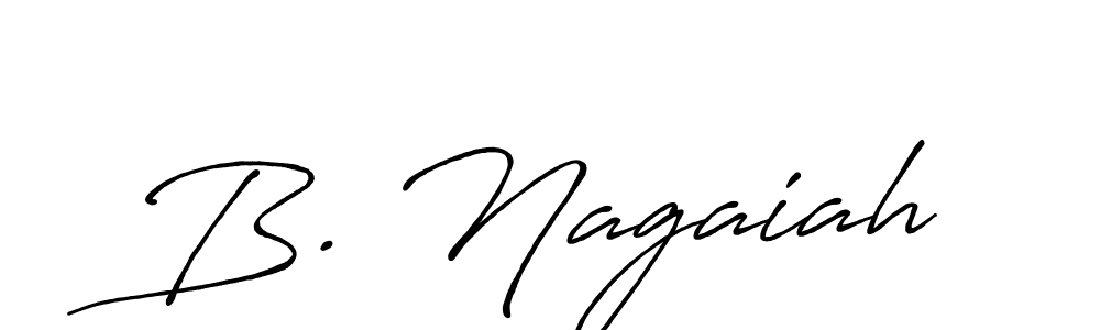 The best way (Antro_Vectra_Bolder) to make a short signature is to pick only two or three words in your name. The name B. Nagaiah include a total of six letters. For converting this name. B. Nagaiah signature style 7 images and pictures png