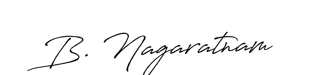 The best way (Antro_Vectra_Bolder) to make a short signature is to pick only two or three words in your name. The name B. Nagaratnam include a total of six letters. For converting this name. B. Nagaratnam signature style 7 images and pictures png