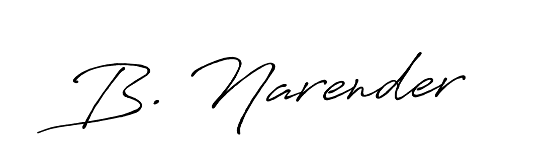 Also You can easily find your signature by using the search form. We will create B. Narender name handwritten signature images for you free of cost using Antro_Vectra_Bolder sign style. B. Narender signature style 7 images and pictures png