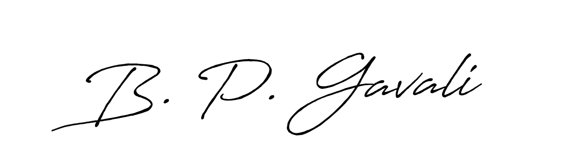 Make a beautiful signature design for name B. P. Gavali. With this signature (Antro_Vectra_Bolder) style, you can create a handwritten signature for free. B. P. Gavali signature style 7 images and pictures png