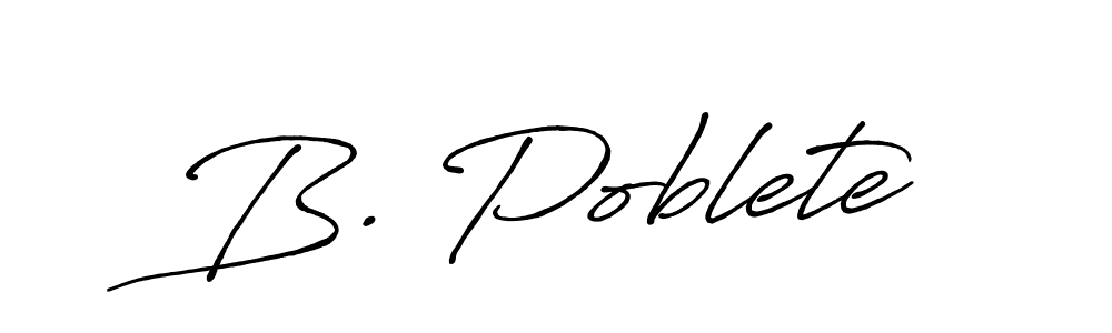 How to make B. Poblete signature? Antro_Vectra_Bolder is a professional autograph style. Create handwritten signature for B. Poblete name. B. Poblete signature style 7 images and pictures png