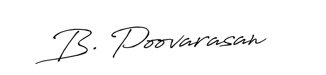 Create a beautiful signature design for name B. Poovarasan. With this signature (Antro_Vectra_Bolder) fonts, you can make a handwritten signature for free. B. Poovarasan signature style 7 images and pictures png