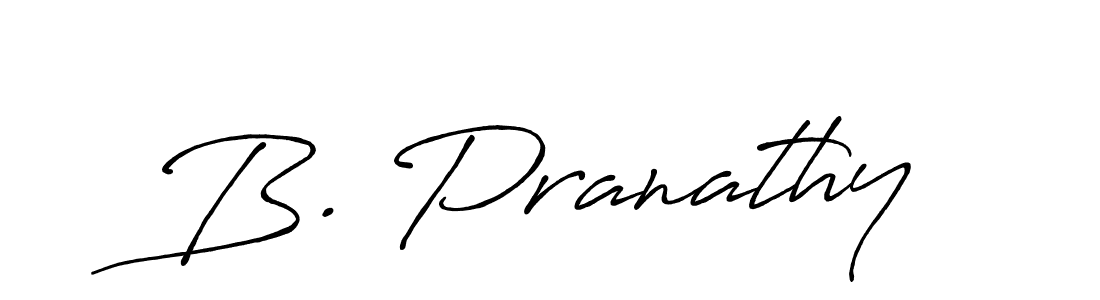 Also we have B. Pranathy name is the best signature style. Create professional handwritten signature collection using Antro_Vectra_Bolder autograph style. B. Pranathy signature style 7 images and pictures png