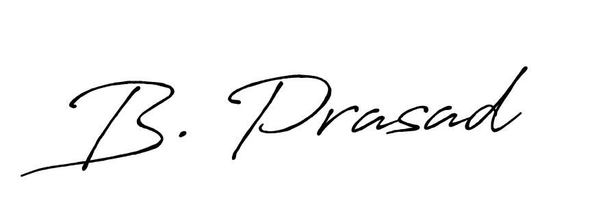 The best way (Antro_Vectra_Bolder) to make a short signature is to pick only two or three words in your name. The name B. Prasad include a total of six letters. For converting this name. B. Prasad signature style 7 images and pictures png