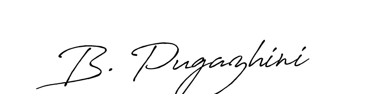 Use a signature maker to create a handwritten signature online. With this signature software, you can design (Antro_Vectra_Bolder) your own signature for name B. Pugazhini. B. Pugazhini signature style 7 images and pictures png