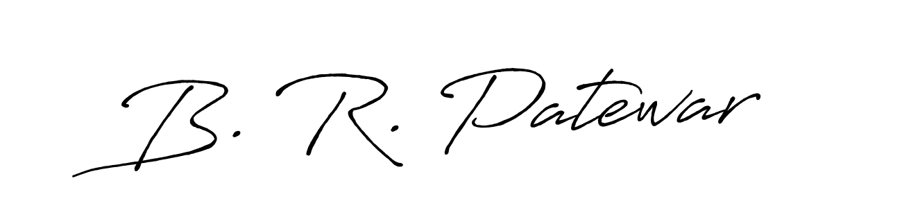 How to make B. R. Patewar name signature. Use Antro_Vectra_Bolder style for creating short signs online. This is the latest handwritten sign. B. R. Patewar signature style 7 images and pictures png