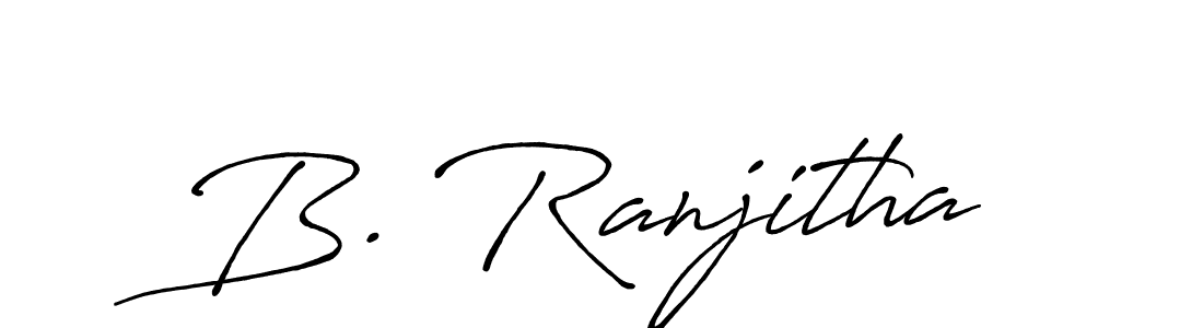 Similarly Antro_Vectra_Bolder is the best handwritten signature design. Signature creator online .You can use it as an online autograph creator for name B. Ranjitha. B. Ranjitha signature style 7 images and pictures png