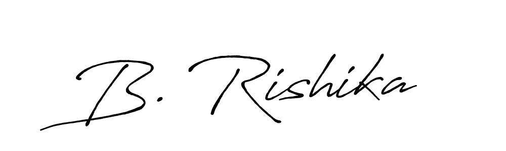 if you are searching for the best signature style for your name B. Rishika. so please give up your signature search. here we have designed multiple signature styles  using Antro_Vectra_Bolder. B. Rishika signature style 7 images and pictures png