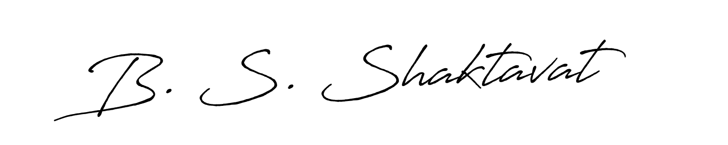 The best way (Antro_Vectra_Bolder) to make a short signature is to pick only two or three words in your name. The name B. S. Shaktavat include a total of six letters. For converting this name. B. S. Shaktavat signature style 7 images and pictures png