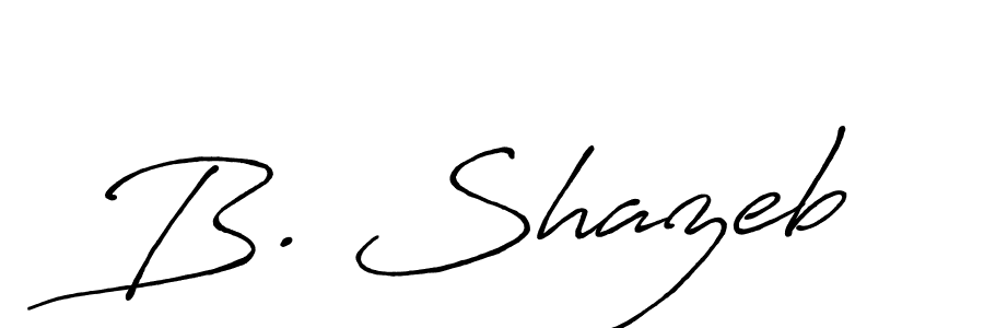 if you are searching for the best signature style for your name B. Shazeb. so please give up your signature search. here we have designed multiple signature styles  using Antro_Vectra_Bolder. B. Shazeb signature style 7 images and pictures png