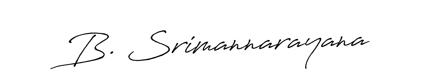 Design your own signature with our free online signature maker. With this signature software, you can create a handwritten (Antro_Vectra_Bolder) signature for name B. Srimannarayana. B. Srimannarayana signature style 7 images and pictures png