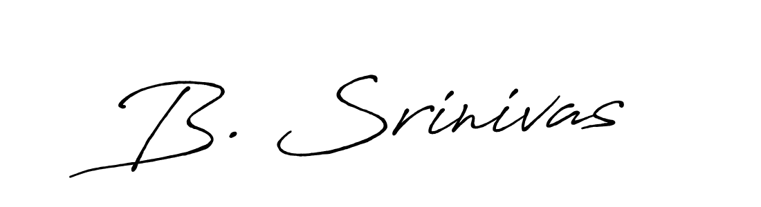 The best way (Antro_Vectra_Bolder) to make a short signature is to pick only two or three words in your name. The name B. Srinivas include a total of six letters. For converting this name. B. Srinivas signature style 7 images and pictures png