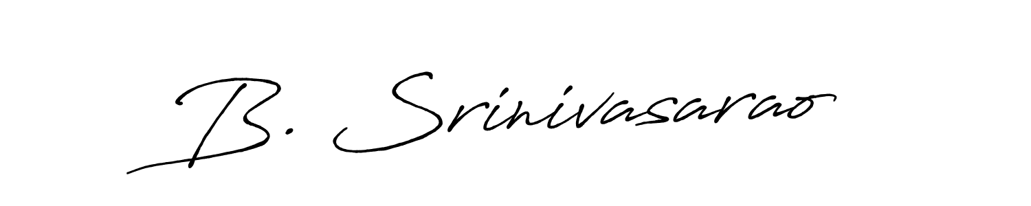 Create a beautiful signature design for name B. Srinivasarao. With this signature (Antro_Vectra_Bolder) fonts, you can make a handwritten signature for free. B. Srinivasarao signature style 7 images and pictures png