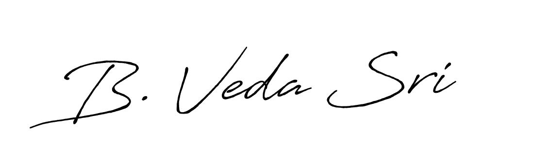 Design your own signature with our free online signature maker. With this signature software, you can create a handwritten (Antro_Vectra_Bolder) signature for name B. Veda Sri. B. Veda Sri signature style 7 images and pictures png