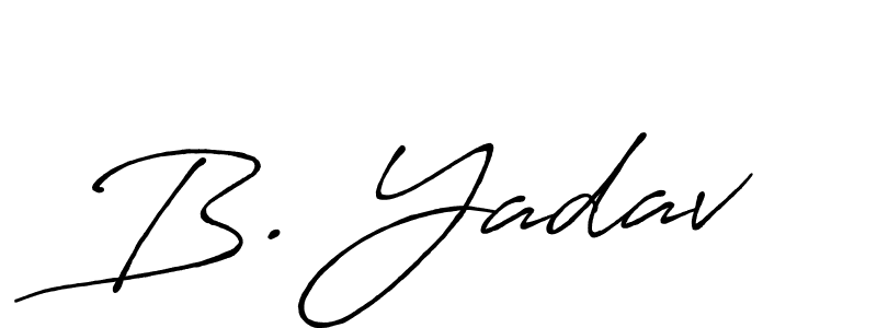 How to make B. Yadav name signature. Use Antro_Vectra_Bolder style for creating short signs online. This is the latest handwritten sign. B. Yadav signature style 7 images and pictures png