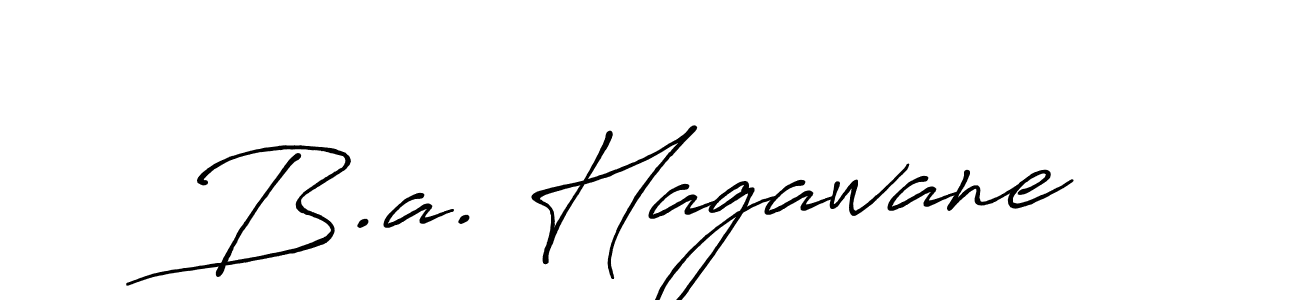 The best way (Antro_Vectra_Bolder) to make a short signature is to pick only two or three words in your name. The name B.a. Hagawane include a total of six letters. For converting this name. B.a. Hagawane signature style 7 images and pictures png