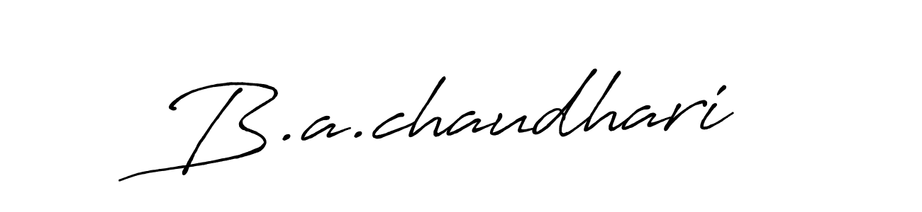 How to make B.a.chaudhari signature? Antro_Vectra_Bolder is a professional autograph style. Create handwritten signature for B.a.chaudhari name. B.a.chaudhari signature style 7 images and pictures png