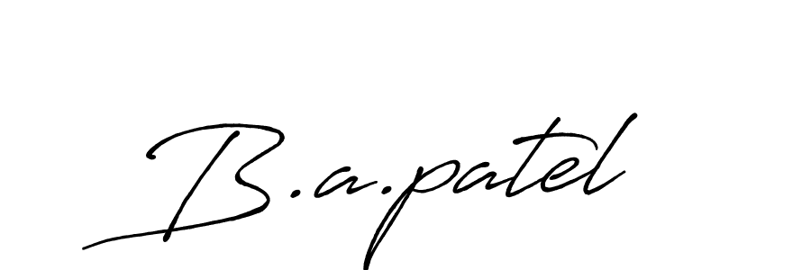 B.a.patel stylish signature style. Best Handwritten Sign (Antro_Vectra_Bolder) for my name. Handwritten Signature Collection Ideas for my name B.a.patel. B.a.patel signature style 7 images and pictures png