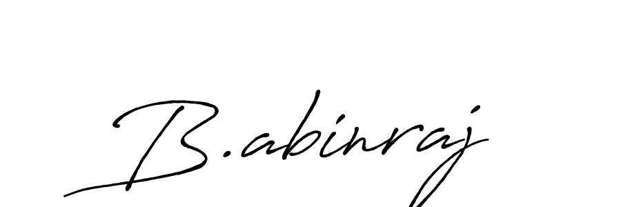 Make a beautiful signature design for name B.abinraj. With this signature (Antro_Vectra_Bolder) style, you can create a handwritten signature for free. B.abinraj signature style 7 images and pictures png