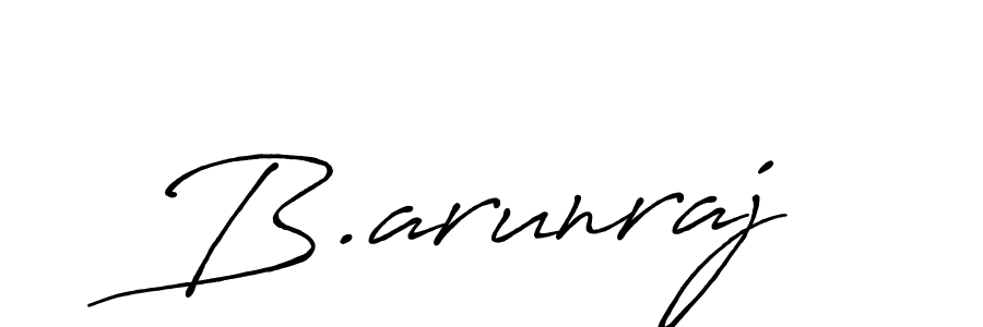 Make a beautiful signature design for name B.arunraj. With this signature (Antro_Vectra_Bolder) style, you can create a handwritten signature for free. B.arunraj signature style 7 images and pictures png