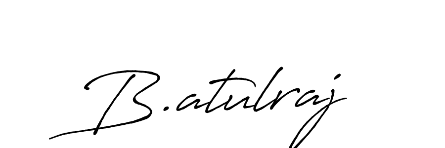 Use a signature maker to create a handwritten signature online. With this signature software, you can design (Antro_Vectra_Bolder) your own signature for name B.atulraj. B.atulraj signature style 7 images and pictures png