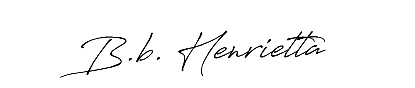 Create a beautiful signature design for name B.b. Henrietta. With this signature (Antro_Vectra_Bolder) fonts, you can make a handwritten signature for free. B.b. Henrietta signature style 7 images and pictures png