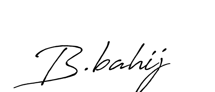 Design your own signature with our free online signature maker. With this signature software, you can create a handwritten (Antro_Vectra_Bolder) signature for name B.bahij. B.bahij signature style 7 images and pictures png