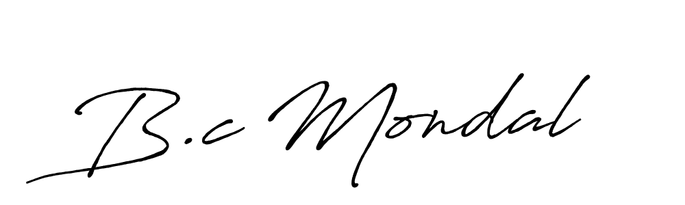 Use a signature maker to create a handwritten signature online. With this signature software, you can design (Antro_Vectra_Bolder) your own signature for name B.c Mondal. B.c Mondal signature style 7 images and pictures png