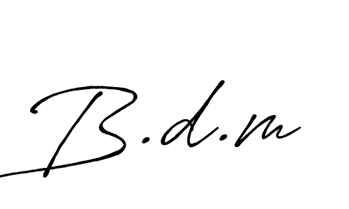 The best way (Antro_Vectra_Bolder) to make a short signature is to pick only two or three words in your name. The name B.d.m include a total of six letters. For converting this name. B.d.m signature style 7 images and pictures png