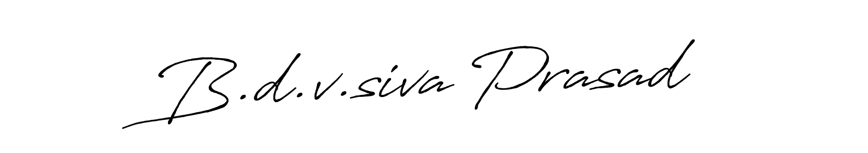 How to make B.d.v.siva Prasad name signature. Use Antro_Vectra_Bolder style for creating short signs online. This is the latest handwritten sign. B.d.v.siva Prasad signature style 7 images and pictures png