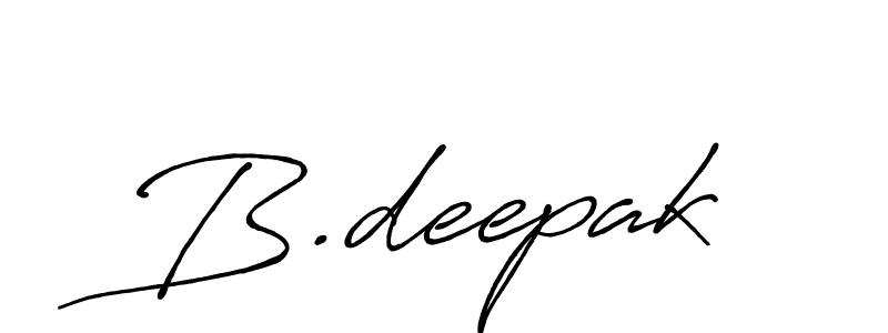 Create a beautiful signature design for name B.deepak. With this signature (Antro_Vectra_Bolder) fonts, you can make a handwritten signature for free. B.deepak signature style 7 images and pictures png