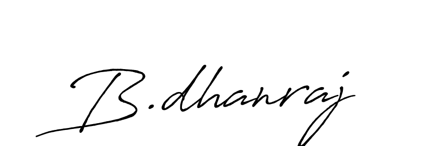 The best way (Antro_Vectra_Bolder) to make a short signature is to pick only two or three words in your name. The name B.dhanraj include a total of six letters. For converting this name. B.dhanraj signature style 7 images and pictures png