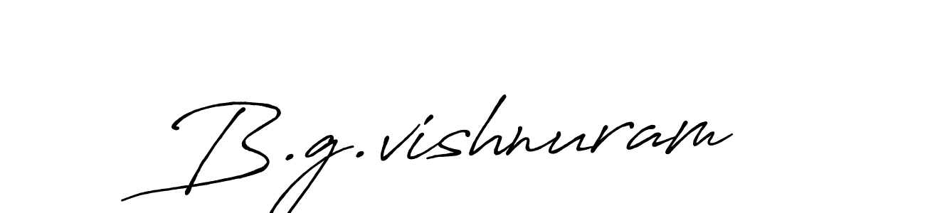 Design your own signature with our free online signature maker. With this signature software, you can create a handwritten (Antro_Vectra_Bolder) signature for name B.g.vishnuram. B.g.vishnuram signature style 7 images and pictures png