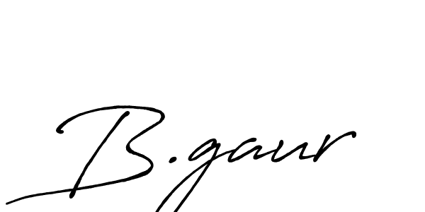 How to make B.gaur signature? Antro_Vectra_Bolder is a professional autograph style. Create handwritten signature for B.gaur name. B.gaur signature style 7 images and pictures png