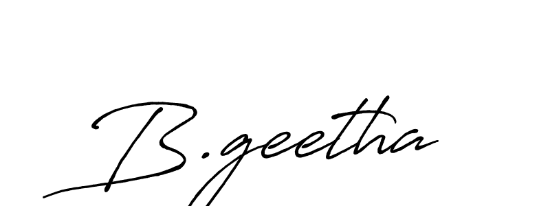 Create a beautiful signature design for name B.geetha. With this signature (Antro_Vectra_Bolder) fonts, you can make a handwritten signature for free. B.geetha signature style 7 images and pictures png