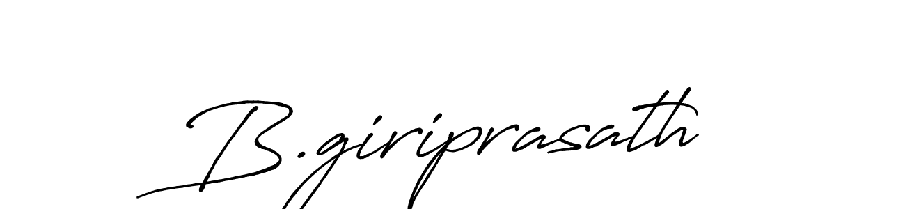 The best way (Antro_Vectra_Bolder) to make a short signature is to pick only two or three words in your name. The name B.giriprasath include a total of six letters. For converting this name. B.giriprasath signature style 7 images and pictures png