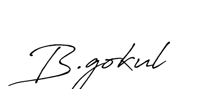 Use a signature maker to create a handwritten signature online. With this signature software, you can design (Antro_Vectra_Bolder) your own signature for name B.gokul. B.gokul signature style 7 images and pictures png